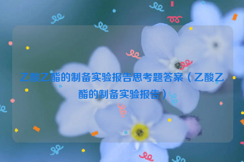 乙酸乙酯的制备实验报告思考题答案（乙酸乙酯的制备实验报告）