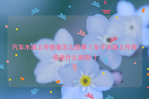 汽车水温上升慢是怎么回事（车子水温上升得慢是什么原因?）
