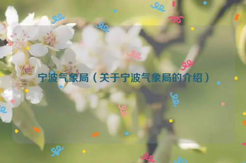 宁波气象局（关于宁波气象局的介绍）