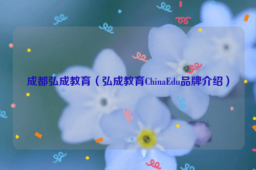 成都弘成教育（弘成教育ChinaEdu品牌介绍）