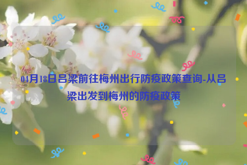 04月18日吕梁前往梅州出行防疫政策查询-从吕梁出发到梅州的防疫政策