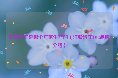 江铃汽车是哪个厂家生产的（江铃汽车JMC品牌介绍）