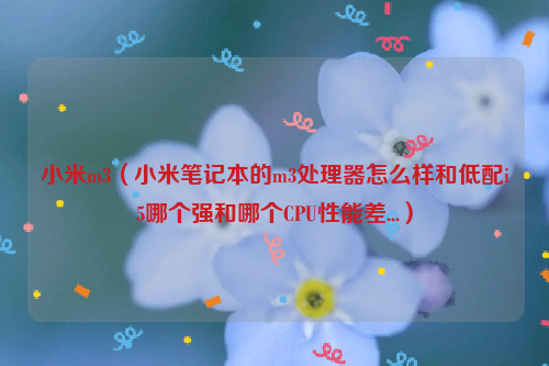 小米m3（小米笔记本的m3处理器怎么样和低配i5哪个强和哪个CPU性能差...）