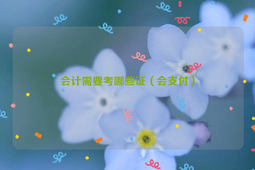 会计需要考哪些证（会支付）
