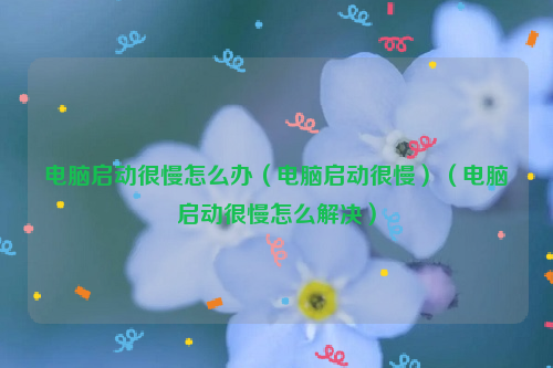 电脑启动很慢怎么办（电脑启动很慢）（电脑启动很慢怎么解决）